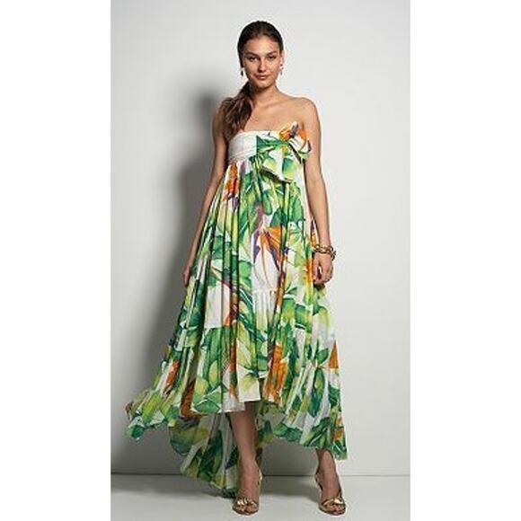 Diane Von Furstenberg Kuala Tropical Print Silk Maxi Dress Sz. 8 - Picture 1 of 8
